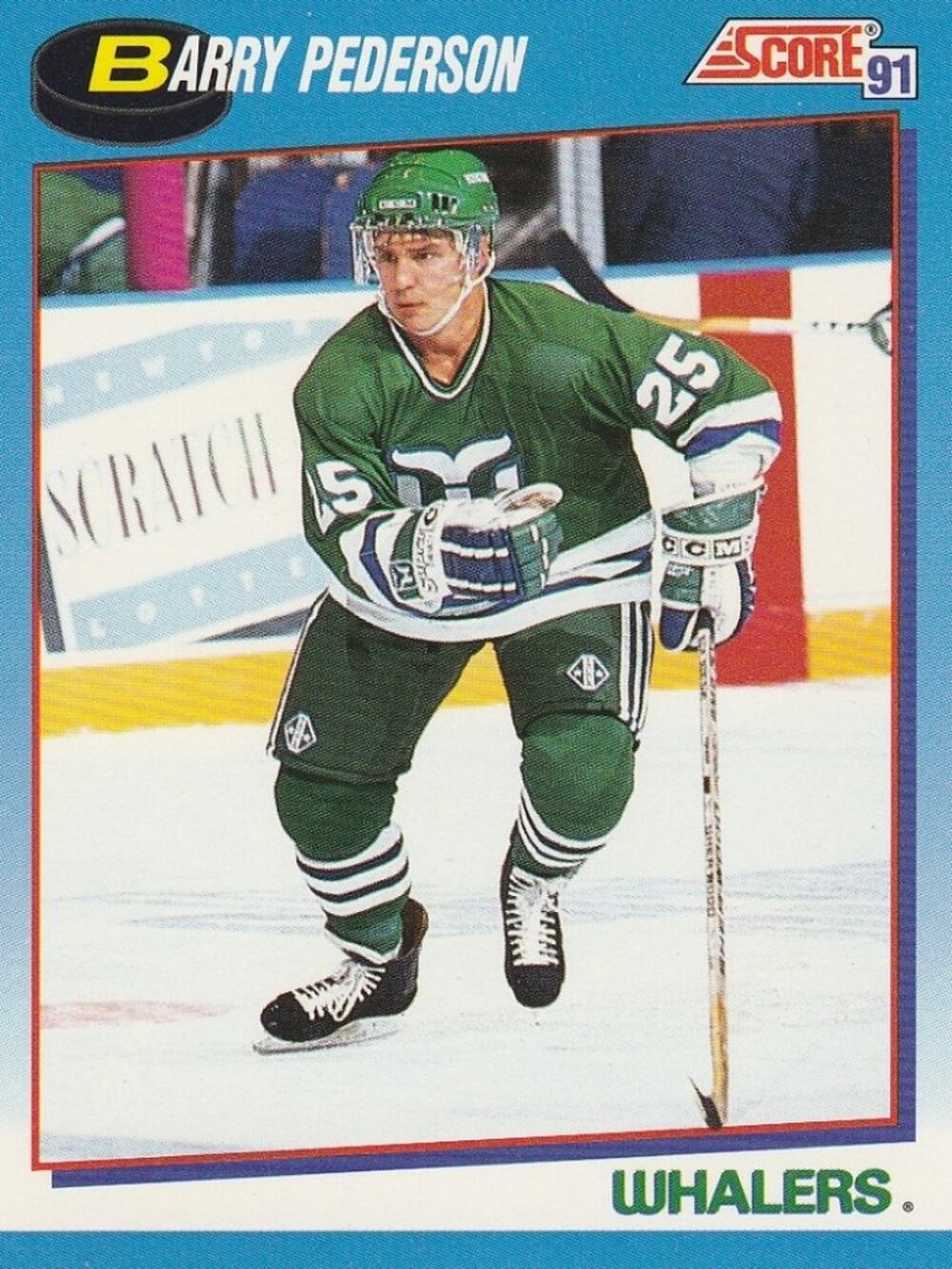 Barry Pederson - Score '91 NHL Hockey Card
